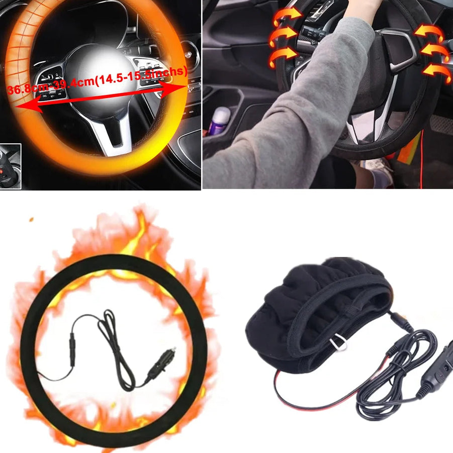 Beheizter Lenkradbezug - USB, Plüsch, Schnellheizung, Universal