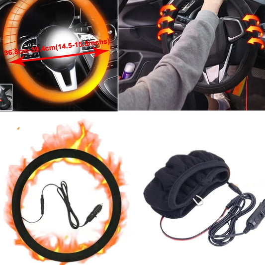 Beheizter Lenkradbezug - USB, Plüsch, Schnellheizung, Universal