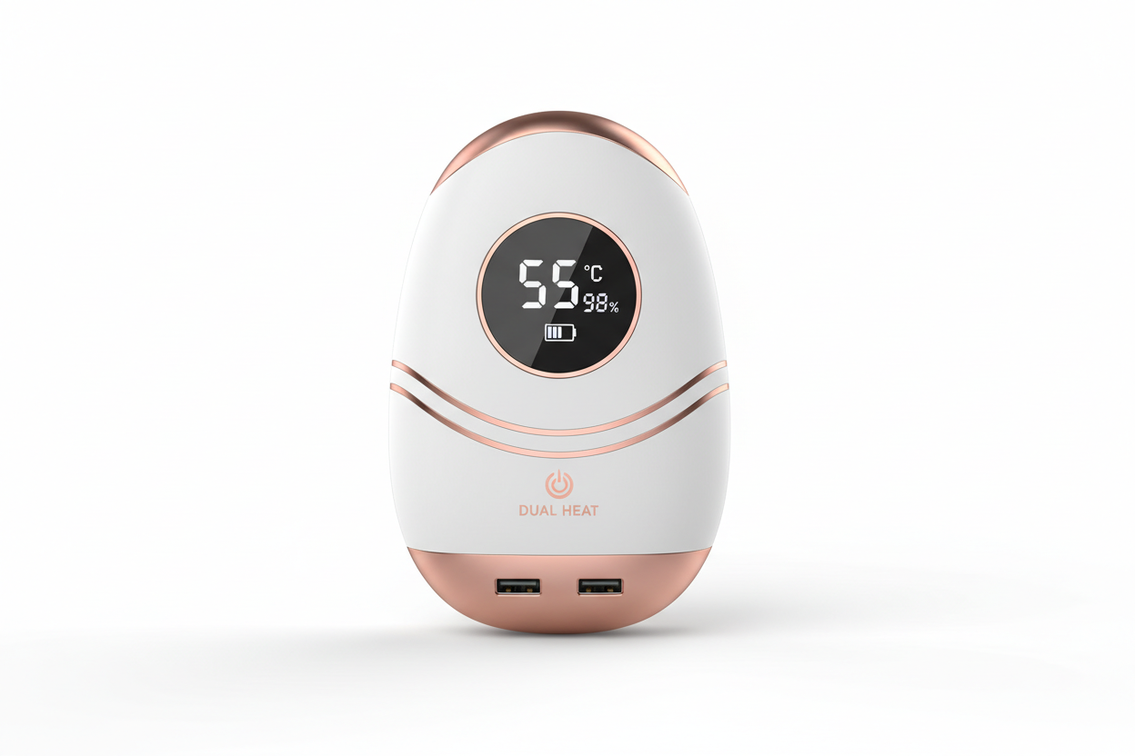 Handwärmer & Powerbank 2in1 - 10000mAh, Wiederaufladbar, 3 Heizstufen