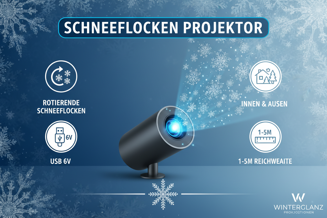 Schneeflocken-Projektor-Lichter, Weihnachtsdekoration, für den Außenbereich/Innenbereich, USB, rotierende Schneeflocke, Umgebungslicht für festliche Party, Weihnachtsdekoration
